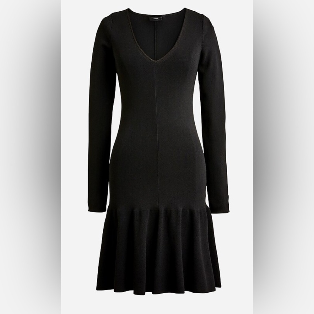J.Crew Ruffle-hem sweater-dress